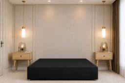 Nexus Mattresses Ltd Velar Plush Divan Bed Base With No Drawers in Black - Size: Small Single - thumbnail 2