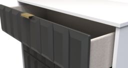 Ready Assembled 2 U Metro 4 Drawer Chest (Ready Assembled) in Dark Grey - thumbnail 5