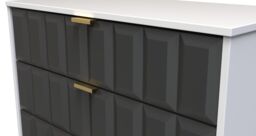 Ready Assembled 2 U Metro 4 Drawer Chest (Ready Assembled) in Dark Grey - thumbnail 4
