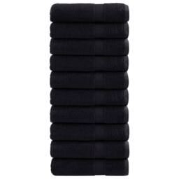 Berkfield Home Premium Bath Towels SOLUND 10 pcs 100x150 cm 600 gsm in Black - thumbnail 2
