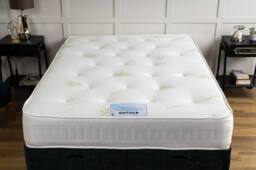 UK Bed Furniture Memory Deluxe Mattress in White - Size: Single - thumbnail 3