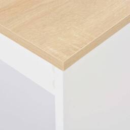 Berkfield Home Beautiful Bar Table with Shelf White 110x50x103 cm - Size: 110 x 50 x 103 cm - thumbnail 5