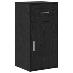 Berkfield Home Black Oak Storage Cabinet Black Oak MDF with Black Oak Veneer - thumbnail 2