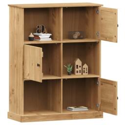 Berkfield Home Bookcase VIGO 90x35x114.5 cm Solid Wood Pine in Brown - thumbnail 3