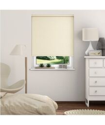New Edge Blinds No Drill Oyster Thermal Blackout Roller Blind 170cm Drop in Light Beige - Size: 170 cm - thumbnail 2