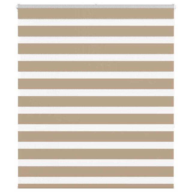 Berkfield Home Zebra Blind Sand Brown 135x150 cm Fabric Width 130.9 cm Polyester - image 1