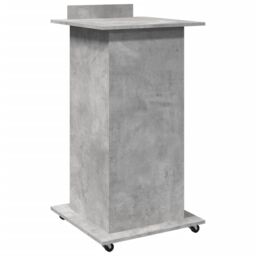 Berkfield Home Lectern with Wheels & Drawer Concrete Grey 55x55x107 cm Engineered Wood - Size: 55 x 55 x 107 cm - thumbnail 6