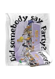 Warner Brothers Looney Tunes Friends Party Silky Touch Super Soft Throw Blanket in White - thumbnail 2