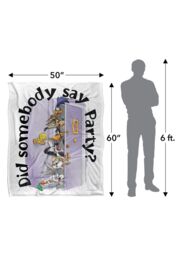 Warner Brothers Looney Tunes Friends Party Silky Touch Super Soft Throw Blanket in White - thumbnail 5