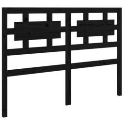Berkfield Home Beautiful Bed Headboard Black 205.5x4x100 cm Solid Wood Pine - thumbnail 3