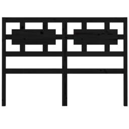 Berkfield Home Beautiful Bed Headboard Black 205.5x4x100 cm Solid Wood Pine - thumbnail 4