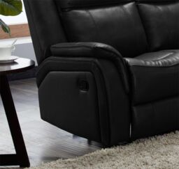 Furnishings For Less UK New Hampshire 2 Piece Leather Aire Reclining Sofa Suite Recliner 3 Seater & 2 Seater, Grey, Black or Tan - thumbnail 2
