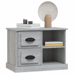 Berkfield Home Bedside Cabinet Grey Sonoma 60x35.5x45 cm - thumbnail 4