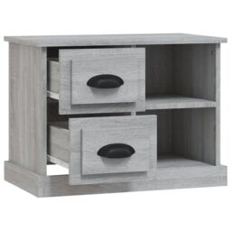 Berkfield Home Bedside Cabinet Grey Sonoma 60x35.5x45 cm - thumbnail 6