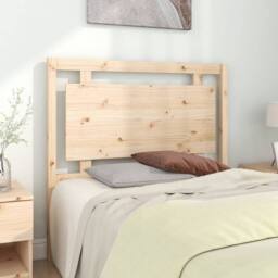 Berkfield Home Bed Headboard 105.5x4x100 cm Solid Pine Wood in Natural - thumbnail 2