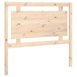 Berkfield Home Bed Headboard 105.5x4x100 cm Solid Pine Wood in Natural - thumbnail 1