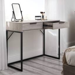 Cheshire Premium Kora 2 Drawer Dressing Table Or Desk - Grey Oak - thumbnail 3