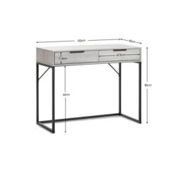 Cheshire Premium Kora 2 Drawer Dressing Table Or Desk - Grey Oak - thumbnail 5