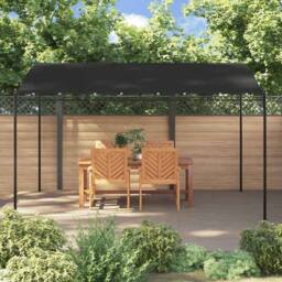 Berkfield Home Regardless Canopy Anthracite 4x3 m 180 g/m ² Fabric & Steel in Black - thumbnail 1