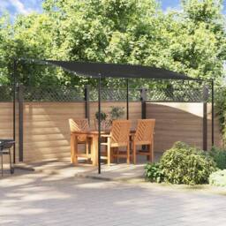 Berkfield Home Regardless Canopy Anthracite 4x3 m 180 g/m ² Fabric & Steel in Black - thumbnail 2