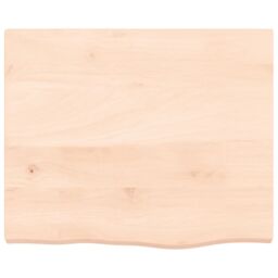 Berkfield Home Wall Shelf 60x50x(2-4) cm Untreated Solid Wood Oak in Brown - thumbnail 2