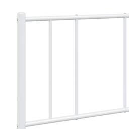 Berkfield Home Metal Bed Frame with Headboard & Footboard White 140x190 cm - thumbnail 9