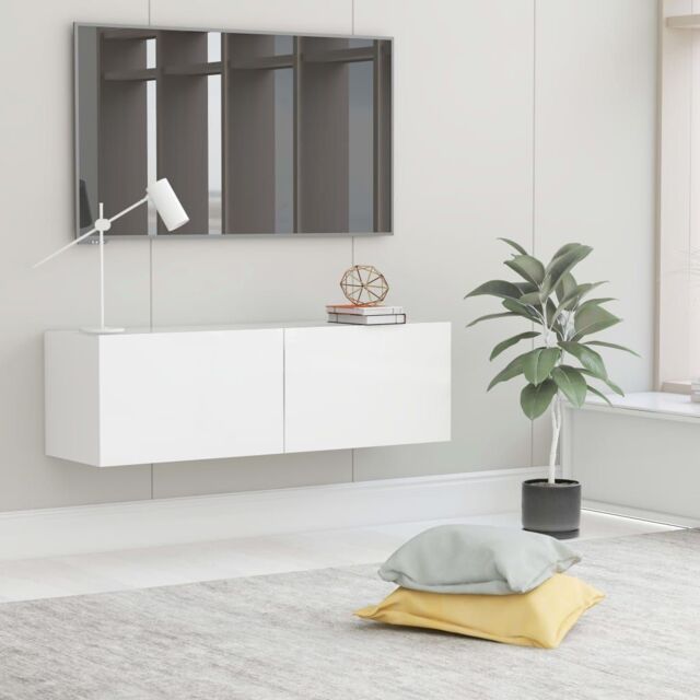 Berkfield Home TV Cabinet White 100x30x30 cm Engineered Wood - Size: 100 x 30 x 30 cm - image 1