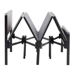 FORGEVIO 2.6ft Small Single Folding Bedframe Only-Folding Bed Metal Frame in Grey - Size: Cot - thumbnail 4