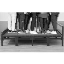 FORGEVIO 2.6ft Small Single Folding Bedframe Only-Folding Bed Metal Frame in Grey - Size: Cot - thumbnail 5