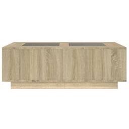Berkfield Home Coffee Table with Infinity LED Sonoma Oak 116x69x40 cm in Brown - Size: 116 x 69 x 40 cm - thumbnail 6
