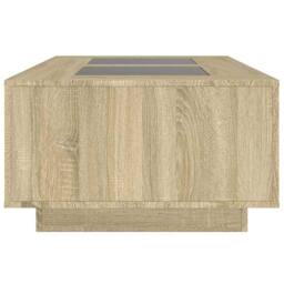 Berkfield Home Coffee Table with Infinity LED Sonoma Oak 116x69x40 cm in Brown - Size: 116 x 69 x 40 cm - thumbnail 7