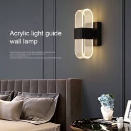 Pheashine Black 21cm Oval LED Wall Light 12W Dimmable 3000K-6500K Acrylic - thumbnail 2