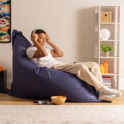 icon Bazaar Bag Navy Blue Giant Indoor Outdoor Bean Bag Lounger - thumbnail 2