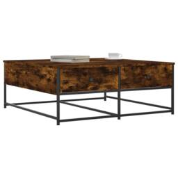 Berkfield Home Decorative Coffee Table Smoked Oak 100x99x40 cm Engineered Wood in Brown - Size: 100 x 99 x 40 cm - thumbnail 1