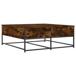 Berkfield Home Decorative Coffee Table Smoked Oak 100x99x40 cm Engineered Wood in Brown - Size: 100 x 99 x 40 cm - thumbnail 3