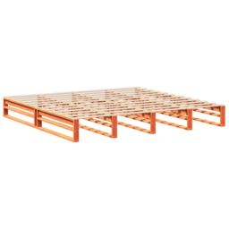 Berkfield Home Bed Frame without Mattress Wax Brown 180x200 cm Super King Solid Wood Pine - thumbnail 5