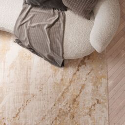 Kukoon Cream Beige Distressed Marble Modern Abstract living Room Area Rug - Size: 240 cm x 330 cm - thumbnail 6