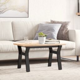 Berkfield Home Coffee Table Legs Y-Frame 60x40x38 cm Steel in Black - Size: 60 x 40 x 38 cm - thumbnail 1