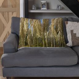 Benjamin Tate Design Pampus Grass Designer Blanket in Natural - Size: 120 cm x 150 cm - thumbnail 2