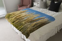 Benjamin Tate Design Pampus Grass Designer Blanket in Natural - Size: 120 cm x 150 cm - thumbnail 4