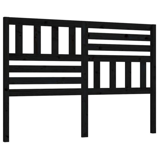 Berkfield Home Bed Headboard Black 166x4x100 cm Solid Wood Pine - Size: 166 x 4 x 100 cm - image 1