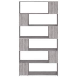 Berkfield Home Book Cabinet/Room Divider Grey Sonoma 100x24x188 cm - Size: 100 x 24 x 188 cm - thumbnail 5
