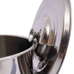 Havendro 12 Litre Bucket Large Heavy Duty Stainless Steel Pail Double Welded in Silver - thumbnail 4