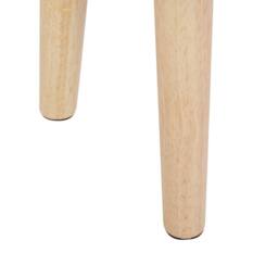 Wyld and Coco Retro Yellow Footstool - Polyester Upholstery Plywood Frame Oak Legs - thumbnail 6