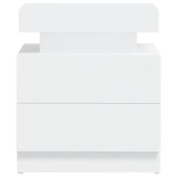 Berkfield Home Stylish Bedside Cabinet White 45x35x52 cm Engineered Wood - Size: 45 x 35 x 52 cm - thumbnail 4