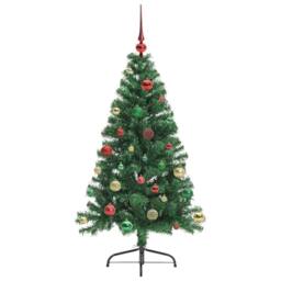 Berkfield Home Beautiful Artificial Pre-lit Christmas Tree Green 150 cm PVC - thumbnail 6