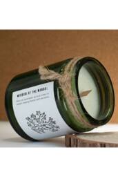 KDMD Greenman Woodwick Soy Candle Moss & Mist Glass Jar in Green - thumbnail 4