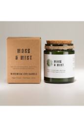 KDMD Greenman Woodwick Soy Candle Moss & Mist Glass Jar in Green - thumbnail 2