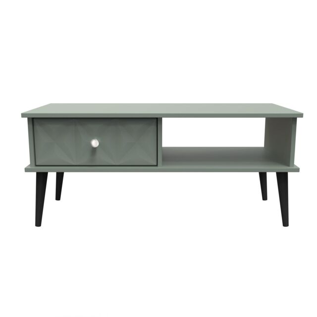 Ready Assembled 2 U Toledo 1 Drawer Coffee Table (Ready Assembled) in Pale Green - image 1