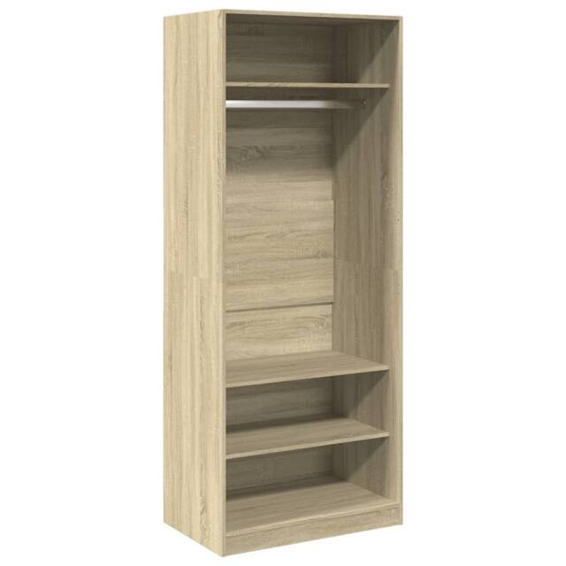 Berkfield Home Wardrobe Sonoma Oak 80x50x200 cm Engineered Wood in Light Oak - Size: 80 x 50 x 200 cm - image 1